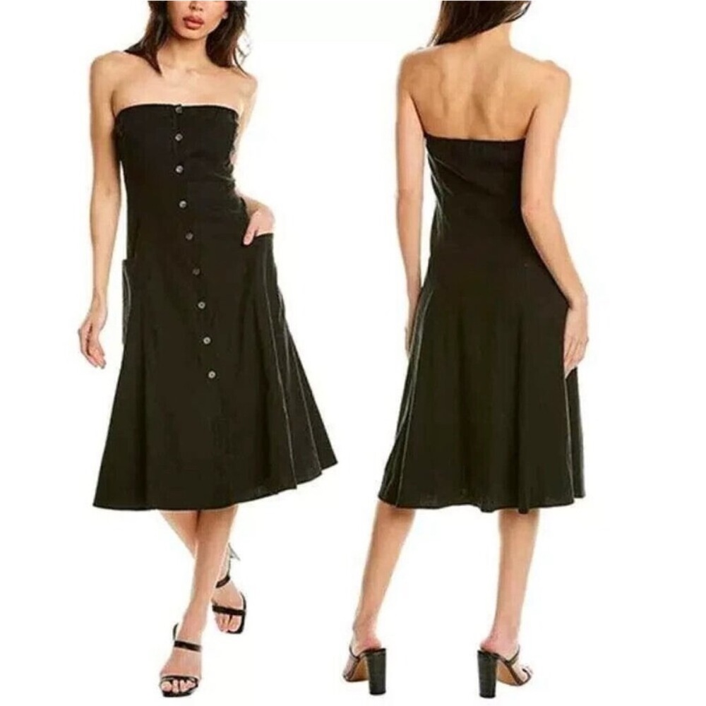Theory black Kayleigh eco crunch dress size 4